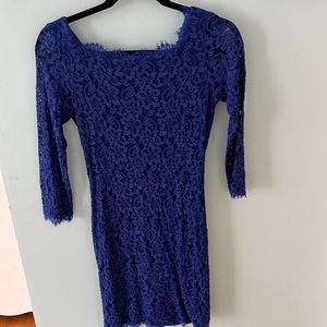 Diane von Furstenberg royal blue lace dress